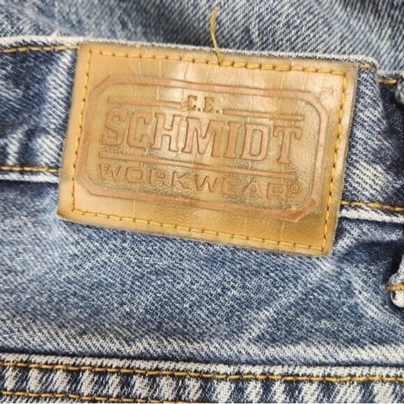 Schmidt Workwear  Carpenter Denim Blue straight leg Jeans 100% Cotton size 36x36 - Picture 4 of 8